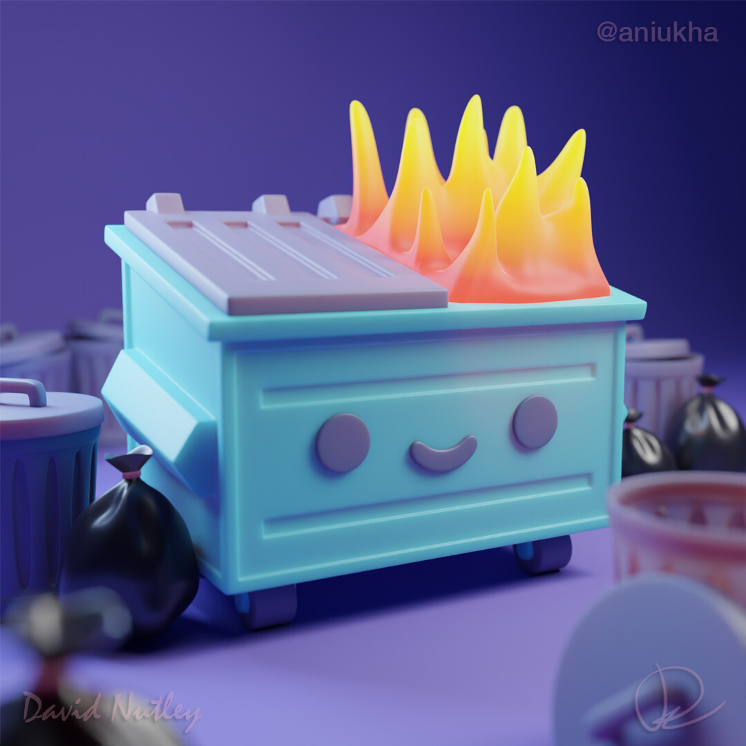 ArtStation - Dumpster Fire - Fan art