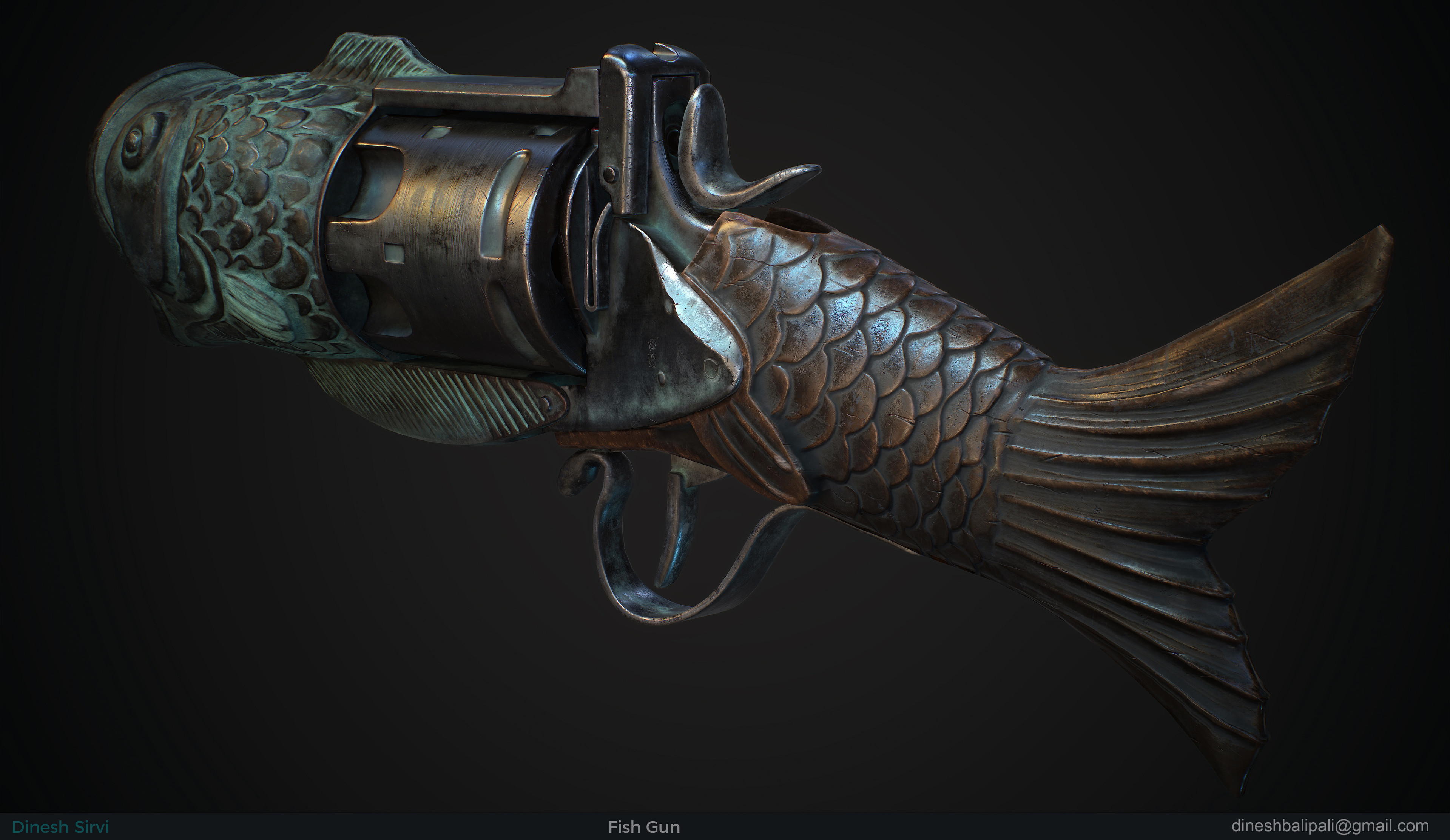 ArtStation - Fish handgun