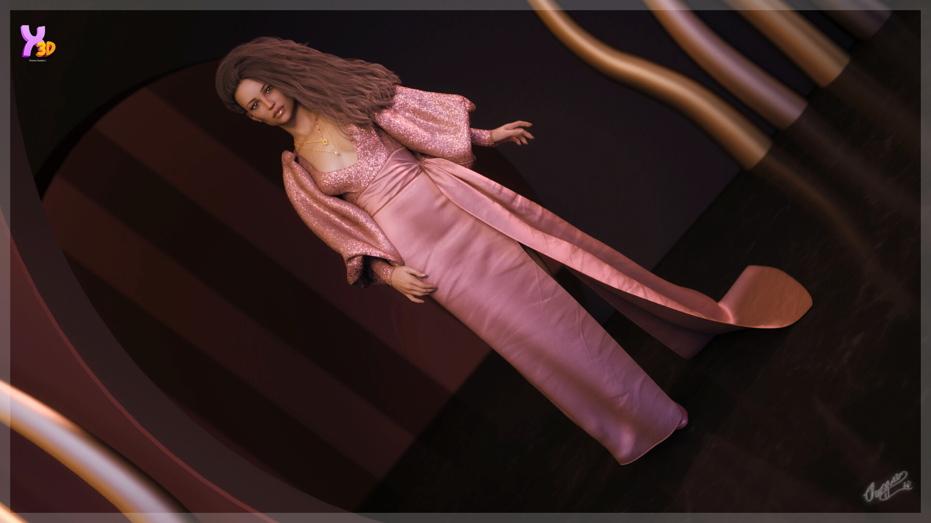 Xtreme3D Studio - Evening Dress dForce Outfit for G8F/G8.1F