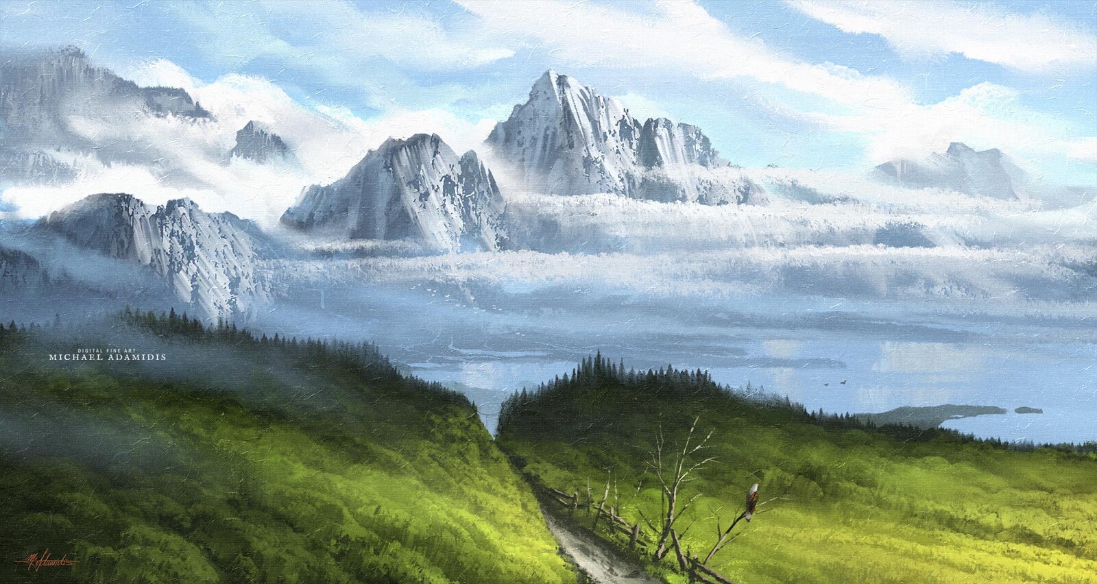 Digital Scenery Concept Art Mountains of Eternity