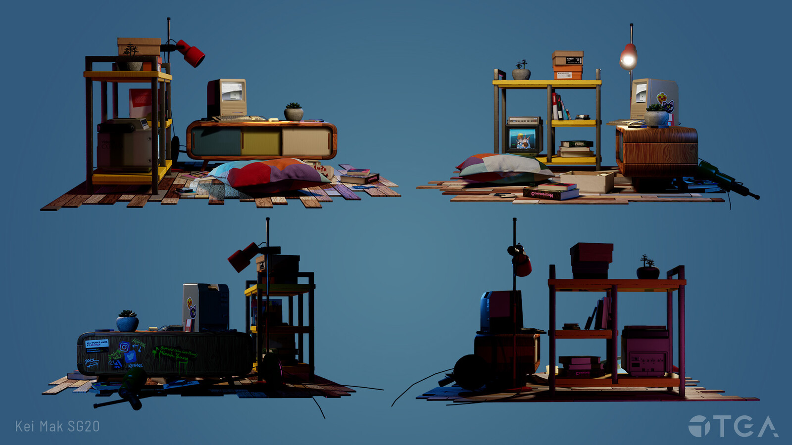 All angles of the diorama