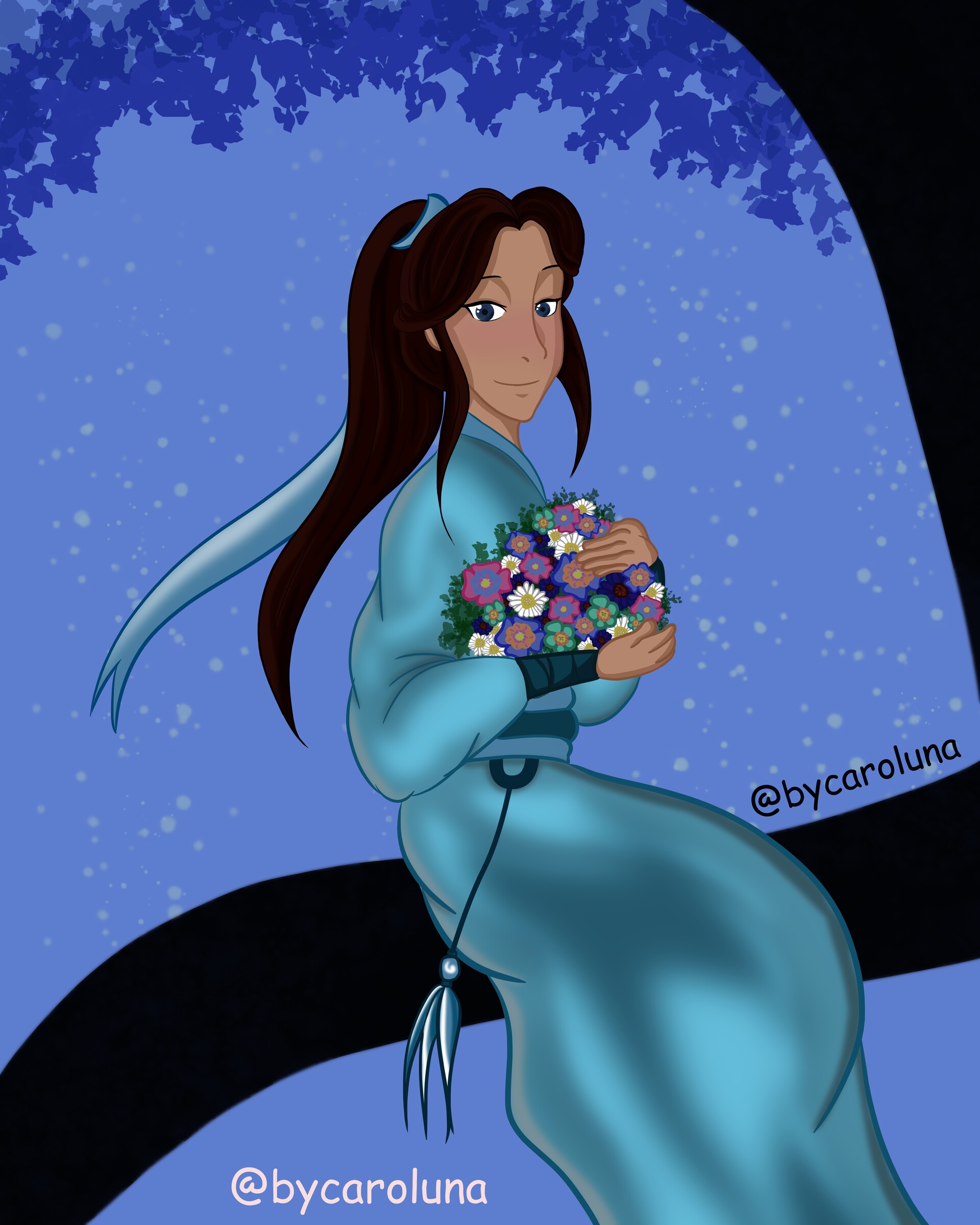 ArtStation - Avatar girls + Flowers