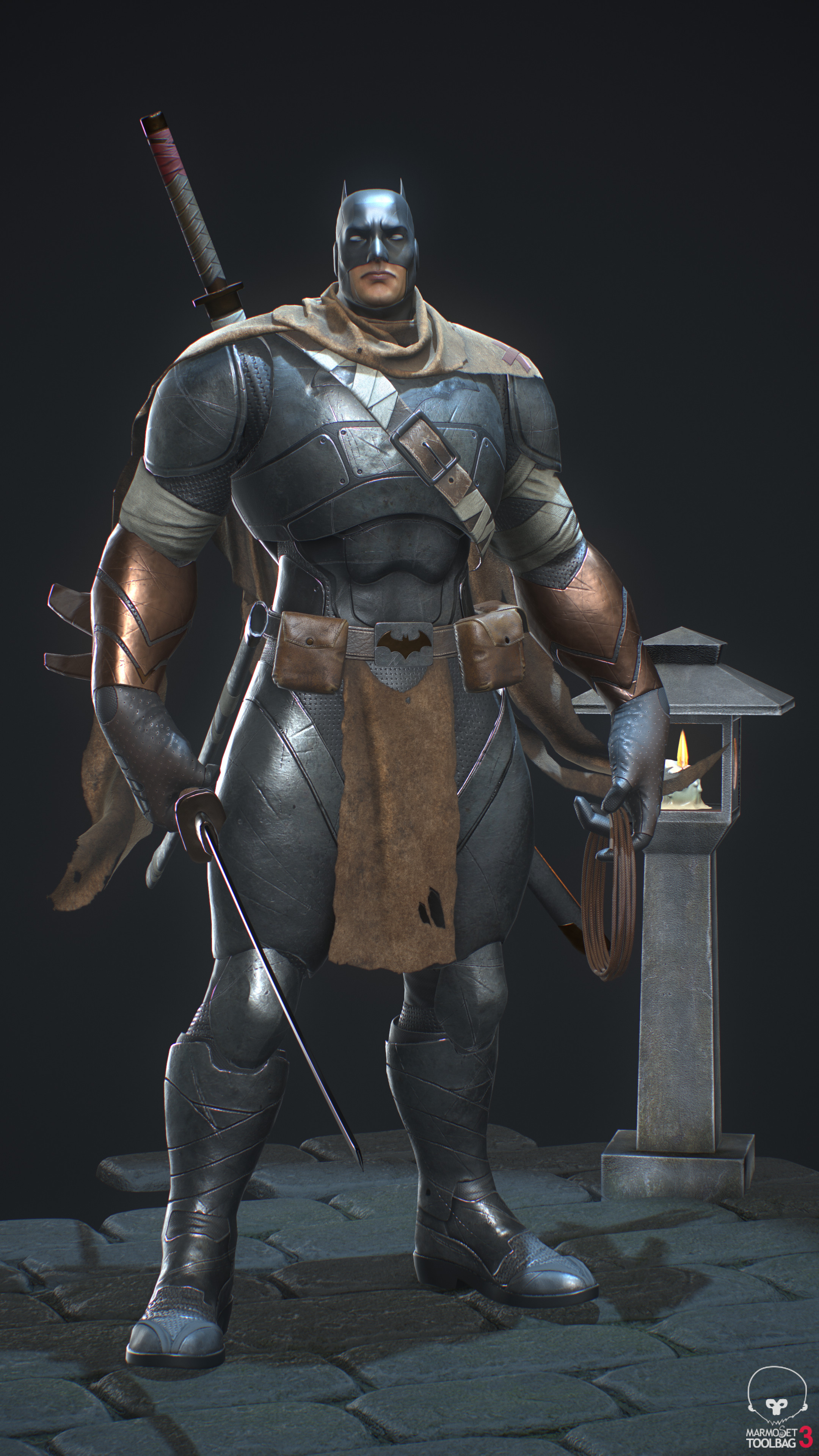 Final real-time model rendered in Marmoset Toolbag 3.