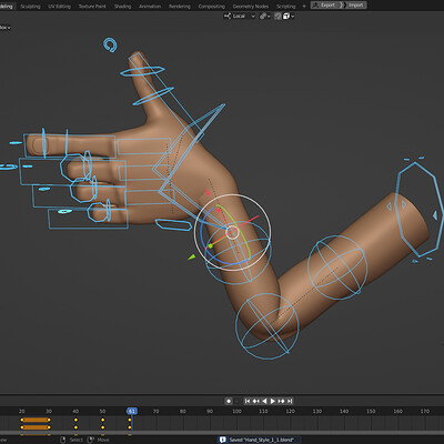 Rigged Arm and Hand - Blender 