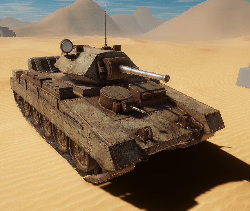 Crusader Tank modeled and loaded into Unity