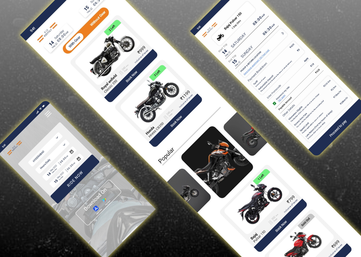 ArtStation Rental bike application (UI)