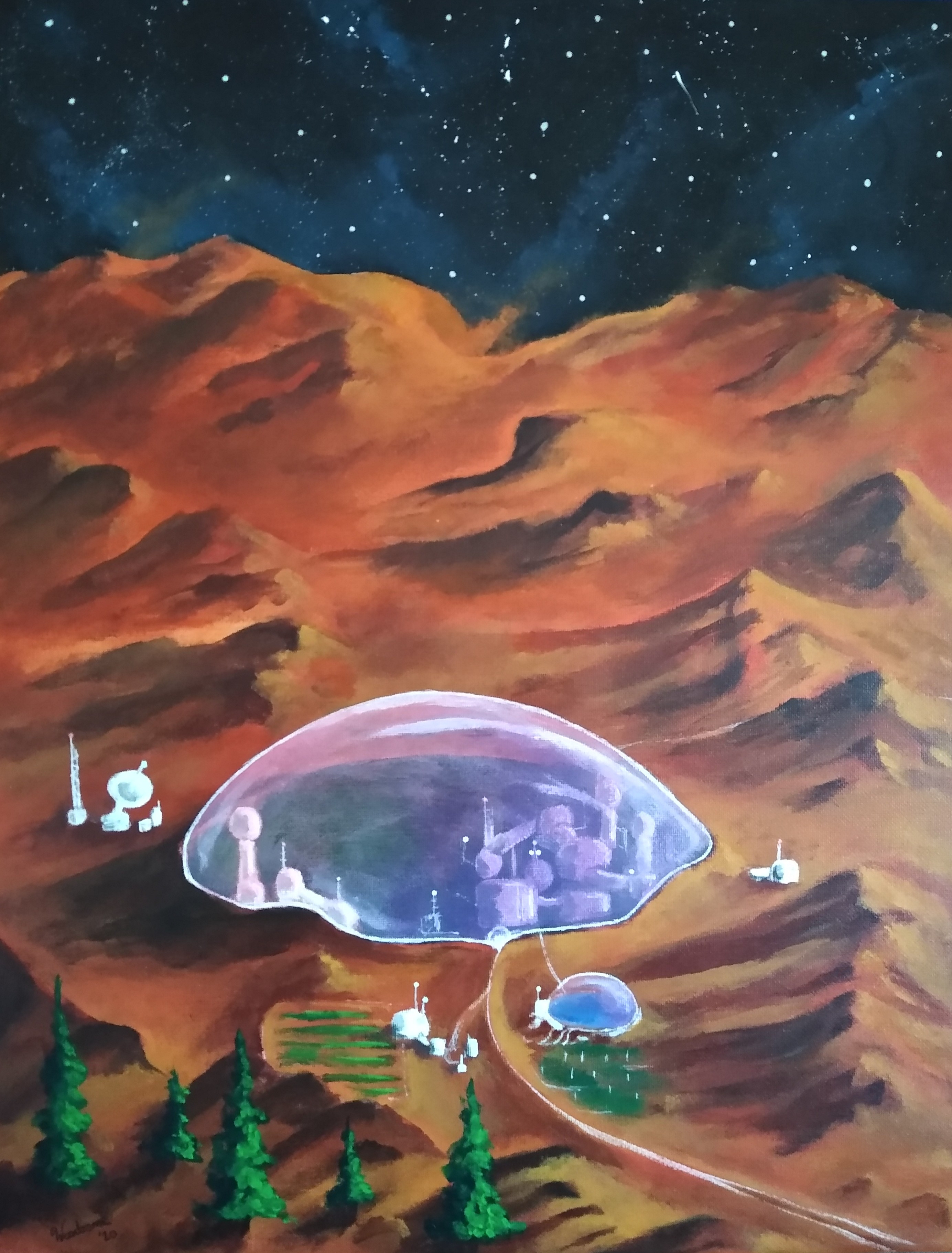 Terraforming Mars, board game fan art. by Glenn D, Woodrome