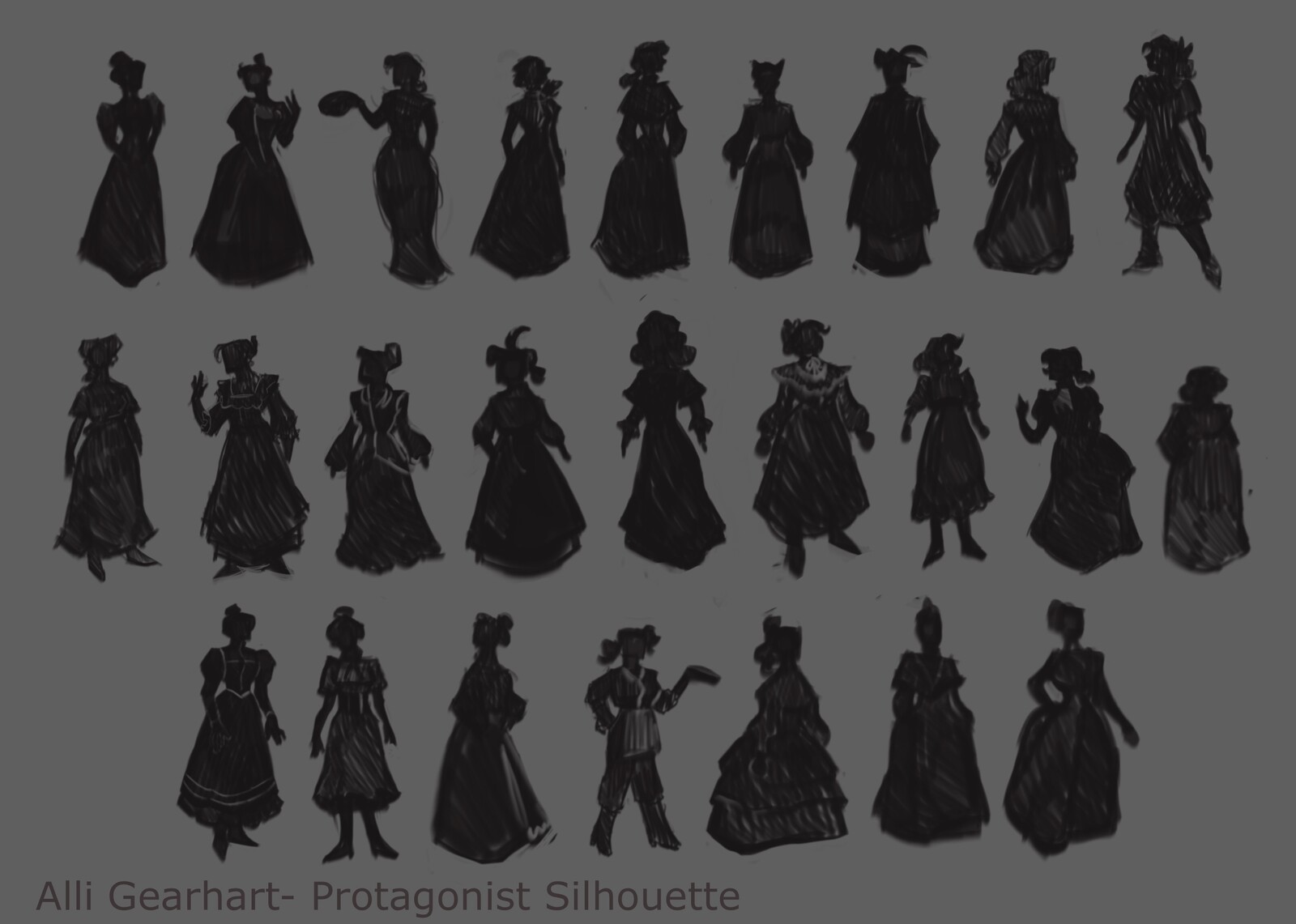 Ada (protagonist) Silhouettes