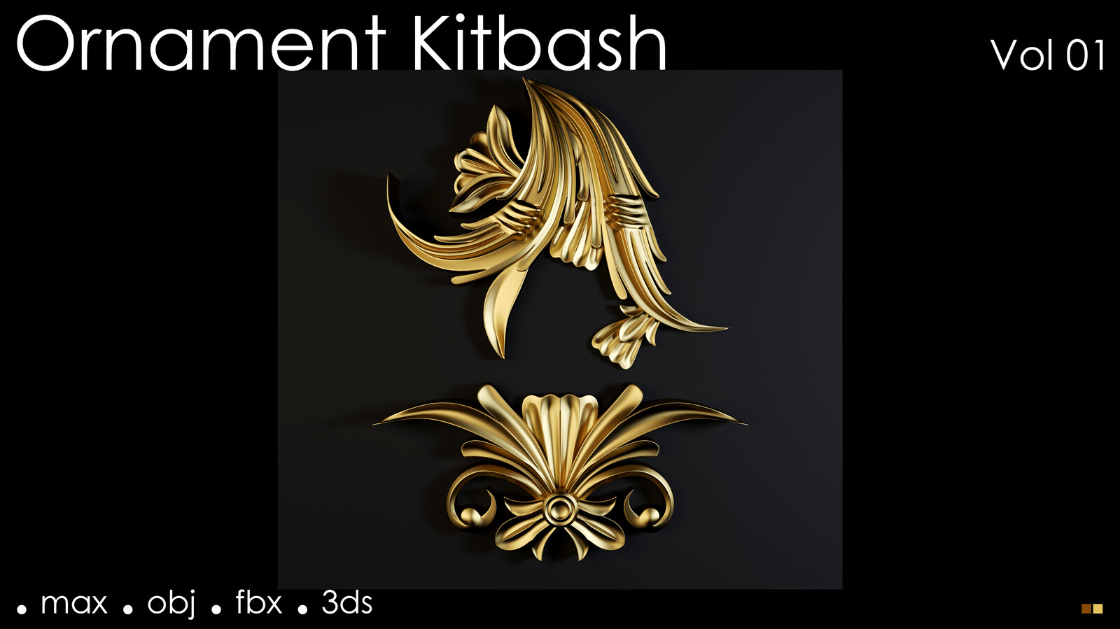 Ornament kitbash 3d models-vol 01