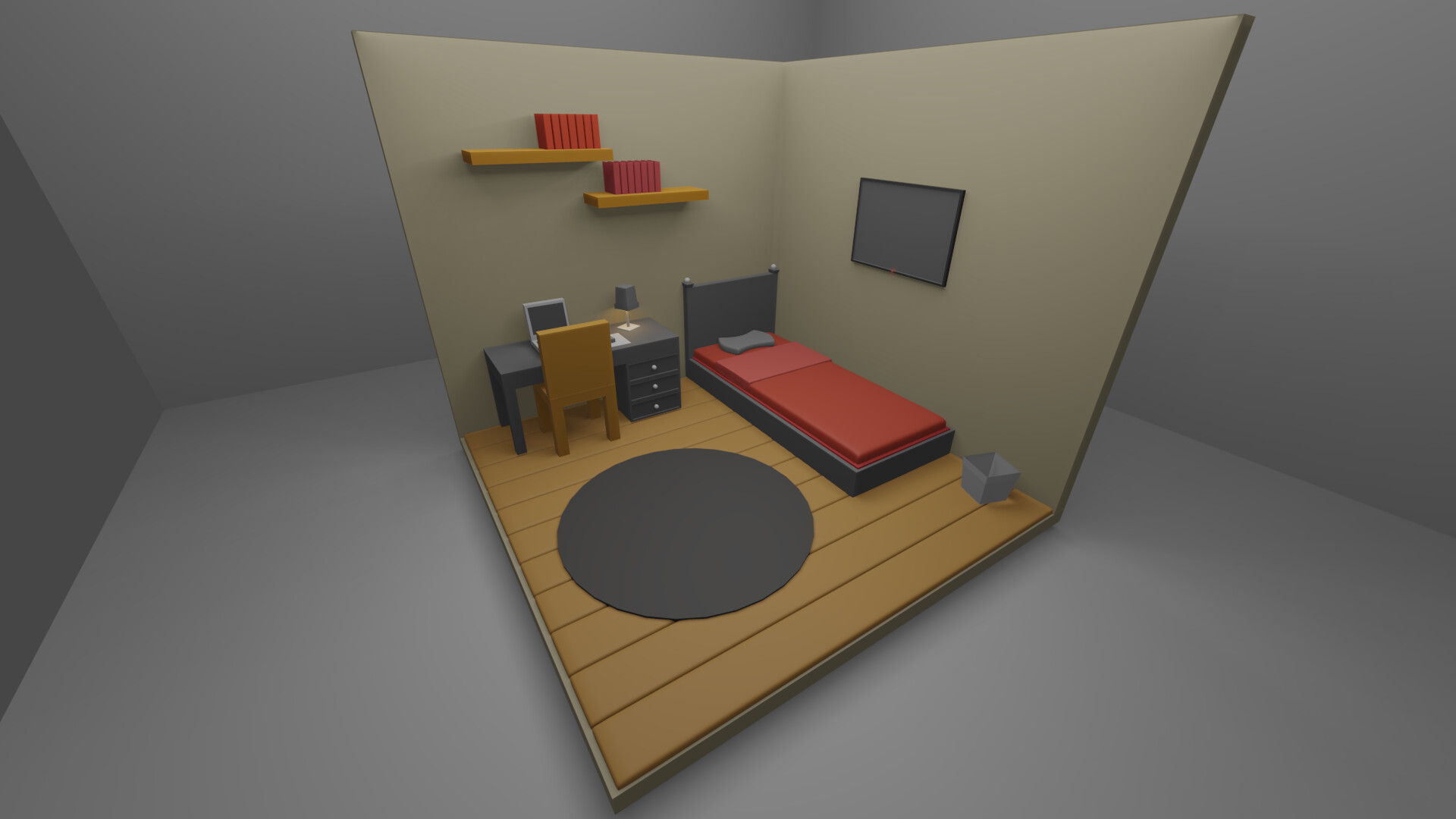 Artstation Low Poly Room