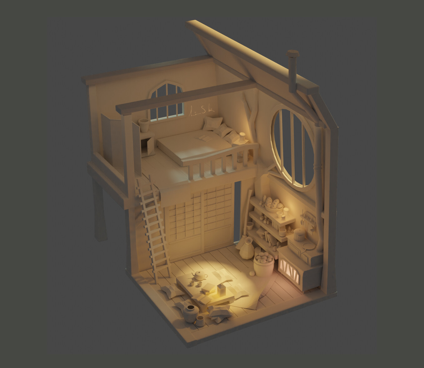 Blockout and light in Blender
