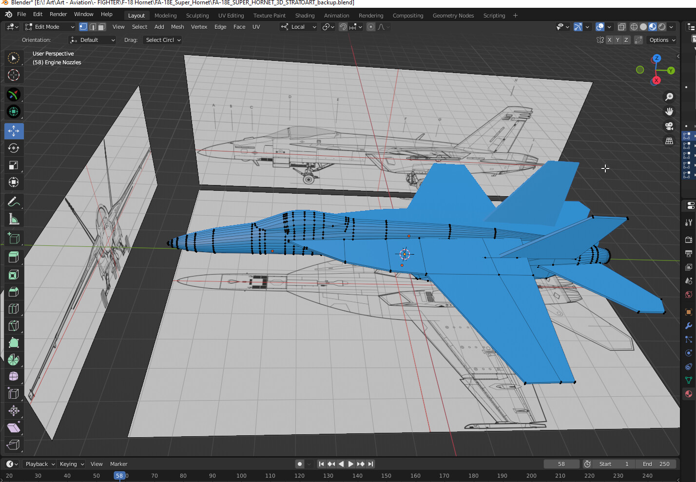 I also start to refine the fuselage and canopy area