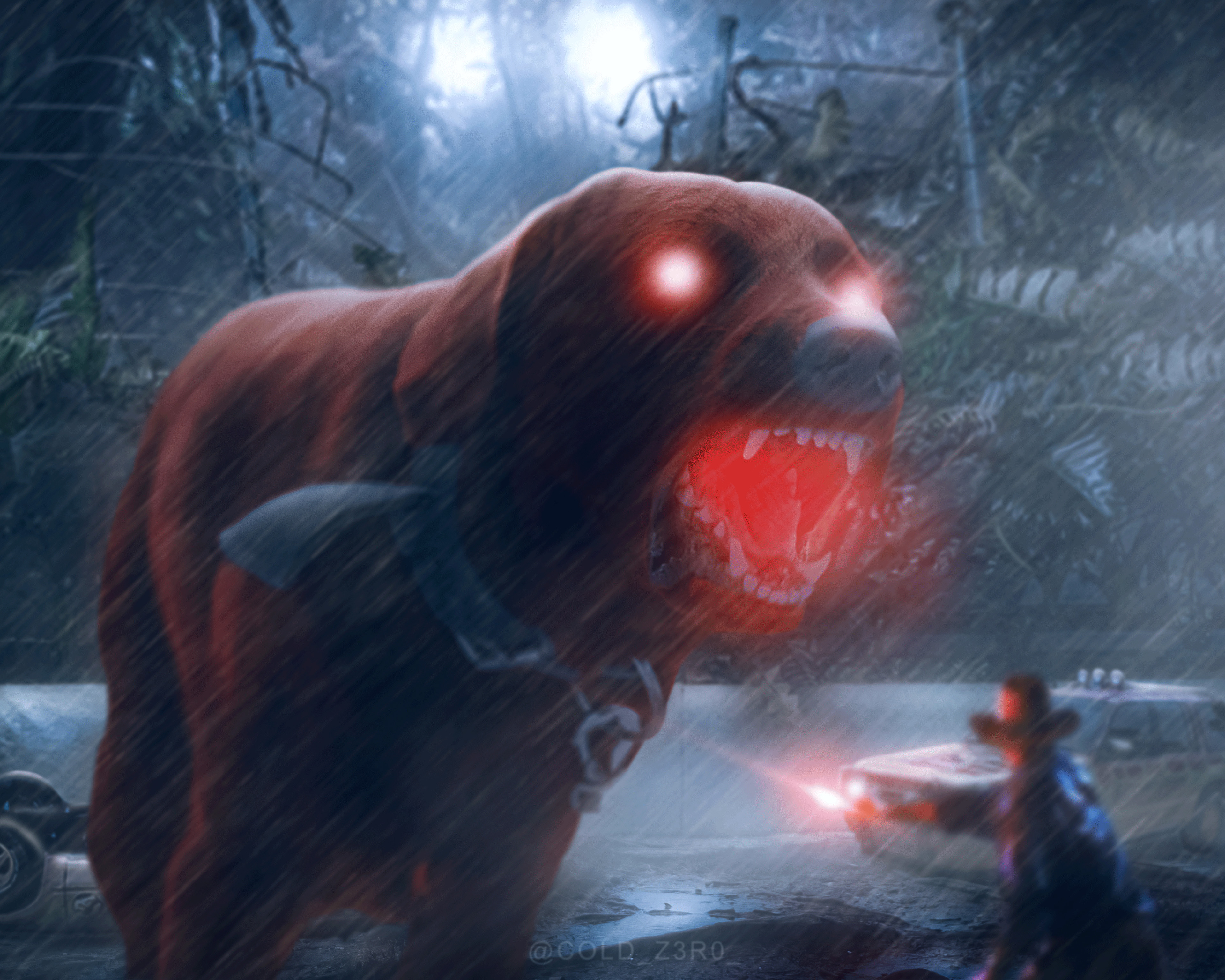 ArtStation Jurassic Park X Clifford the Big Red Dog