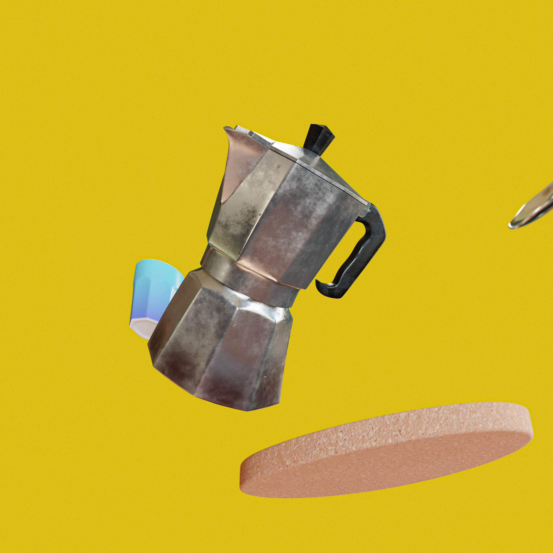 ArtStation - Moka pot and glass