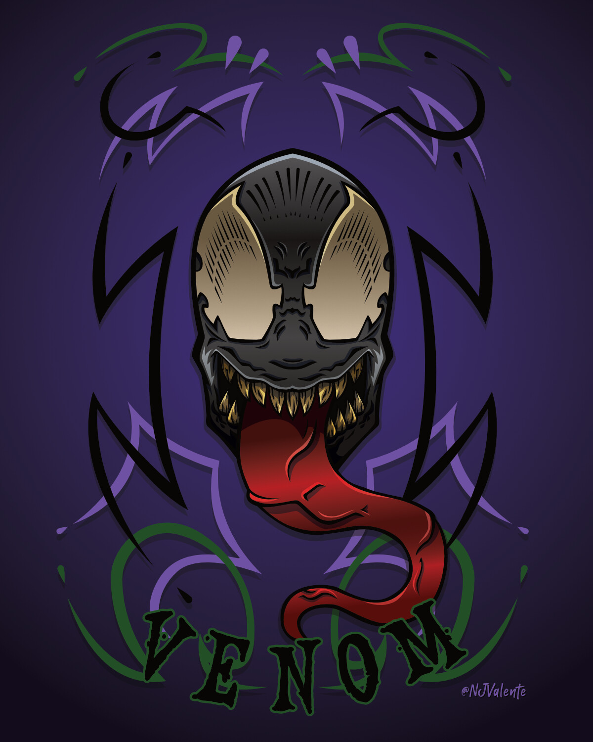 Venom vector illustration done in Affinity Designer.