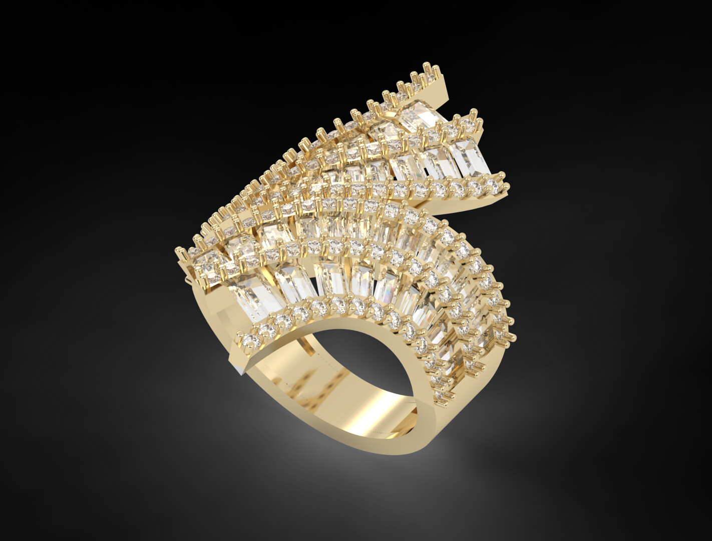 ArtStation - jewellery Gold Diamond man Ring