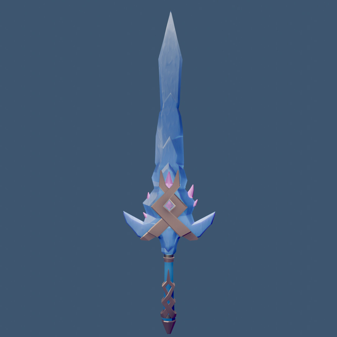 ArtStation IceCrystal sword 3D model