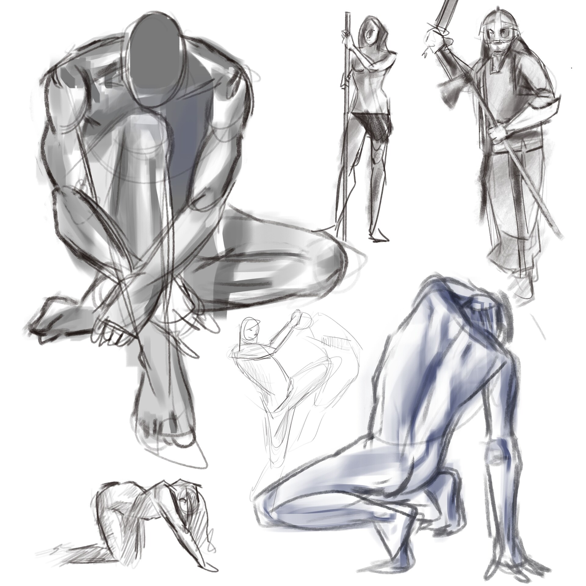 ArtStation - Gesture drawing/ anatomy stuff
