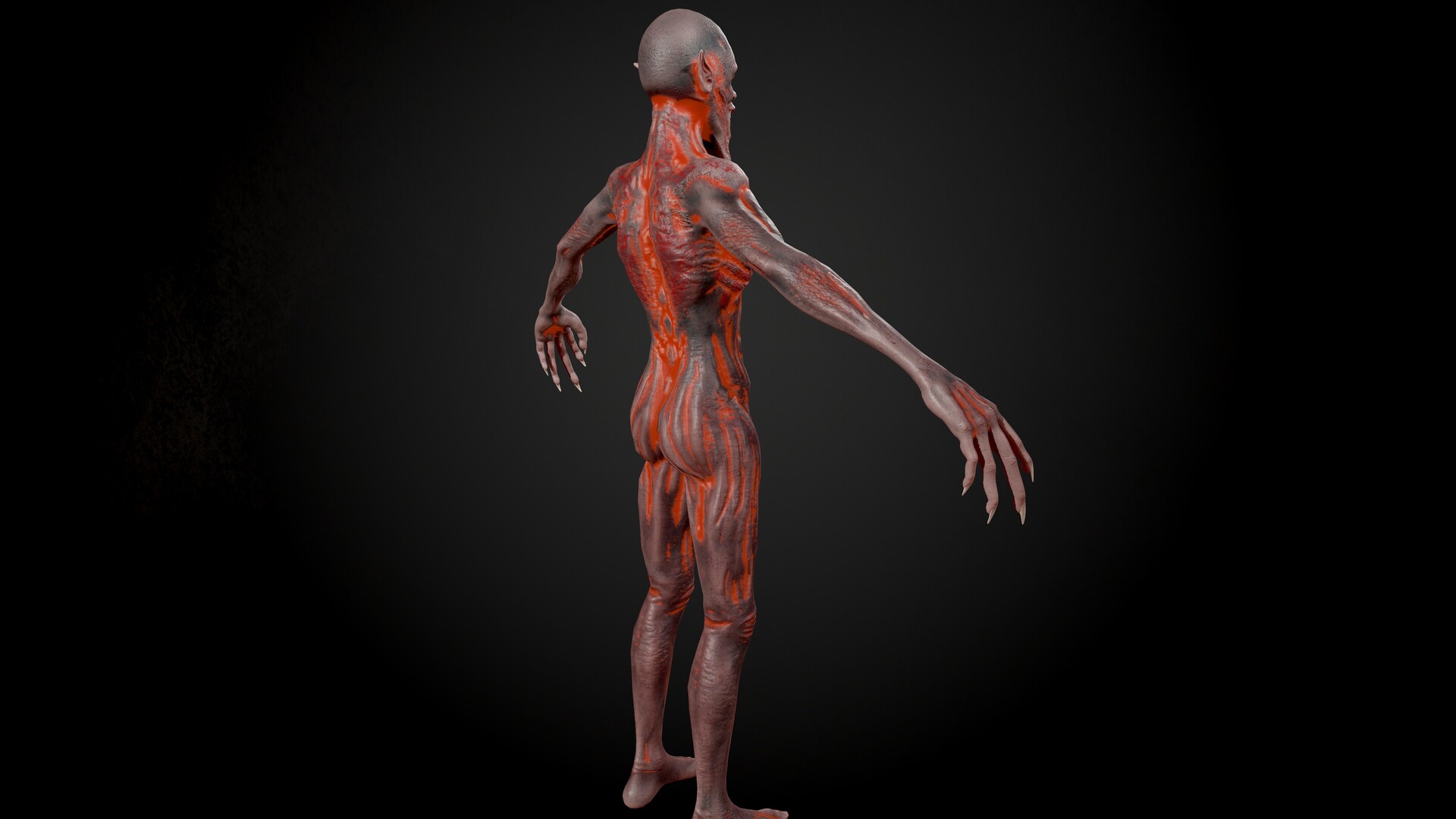 3D model Goul Zombie VR / AR / low-poly