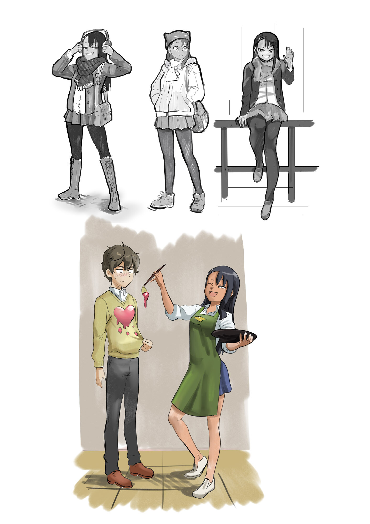 Pencil Equipped - Concepts, Creatures and More - Nagatoro Fan Art