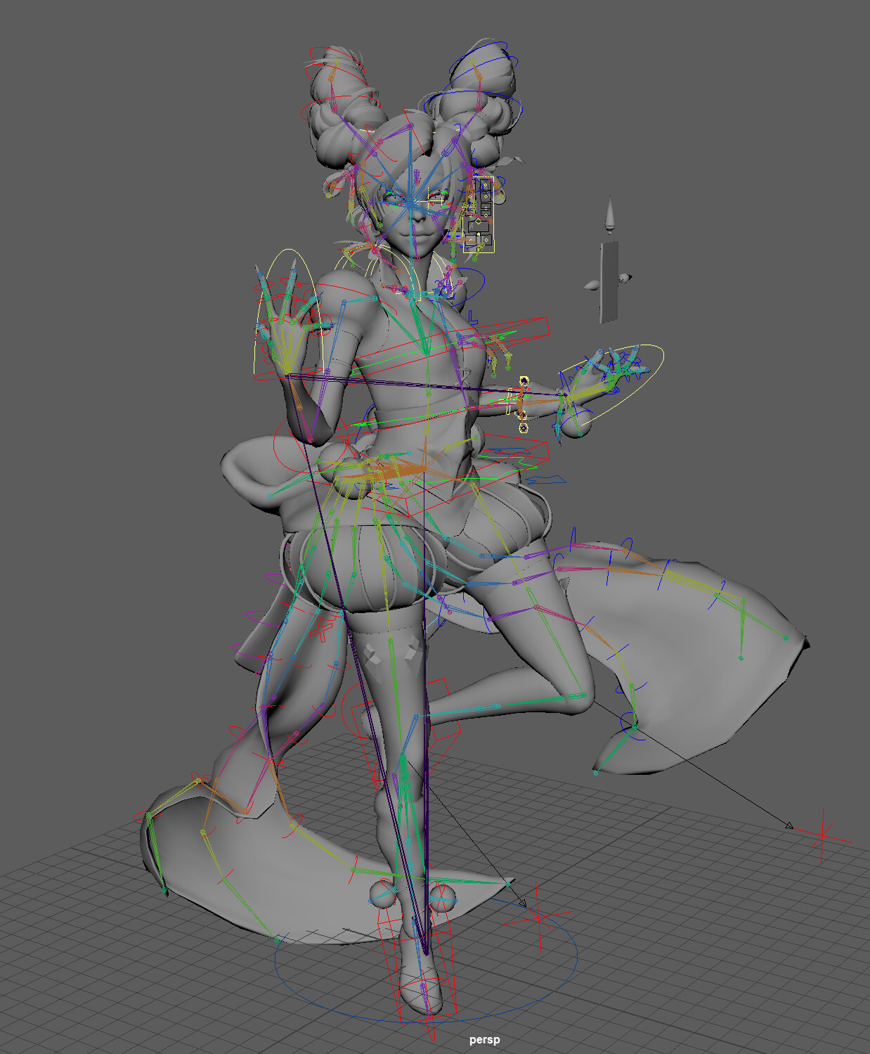 The rig in the final pose!