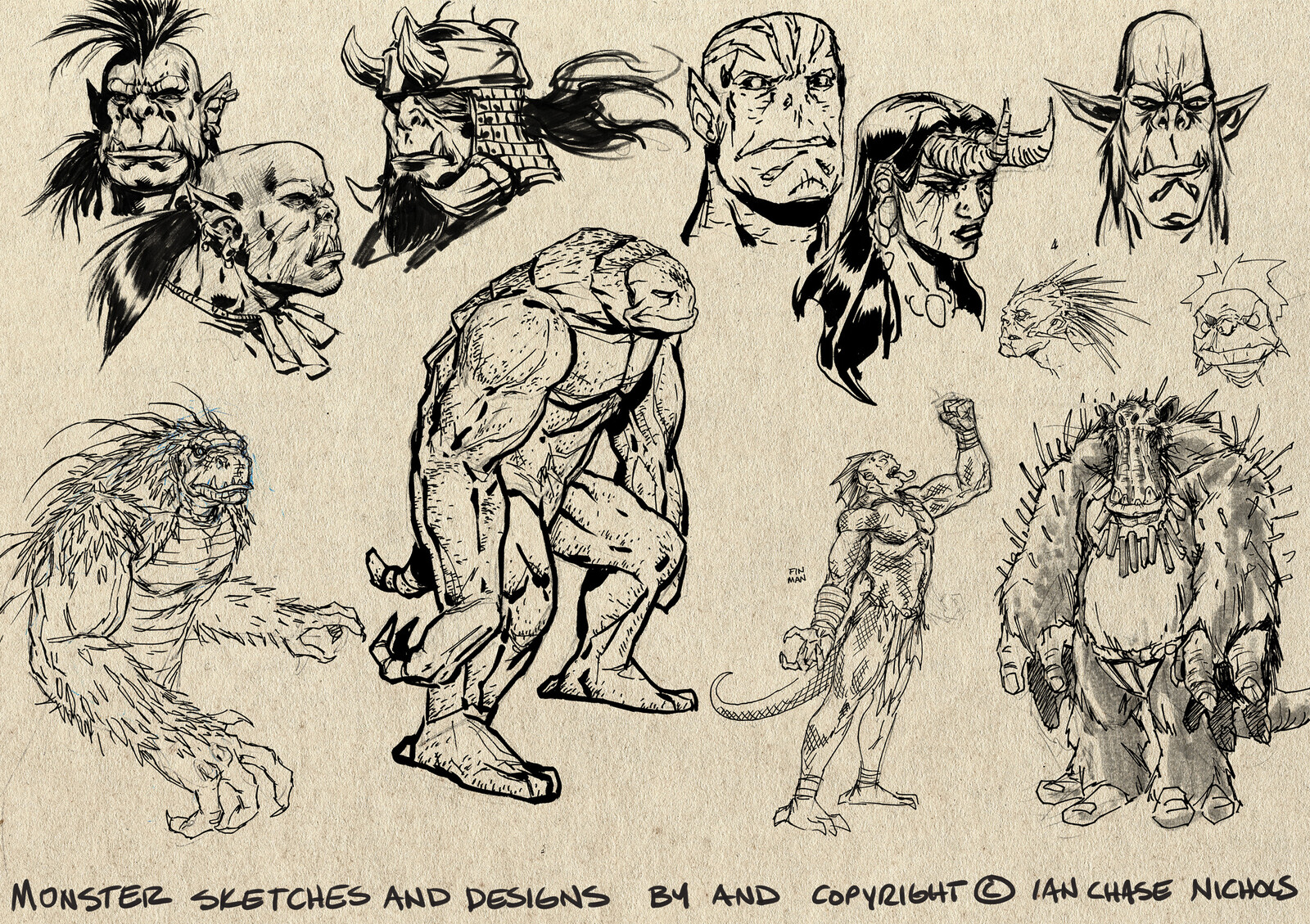 I'm always drawing. I have stacks of sketchbooks filled with ideas for characters. © Ian Chase Nichols
