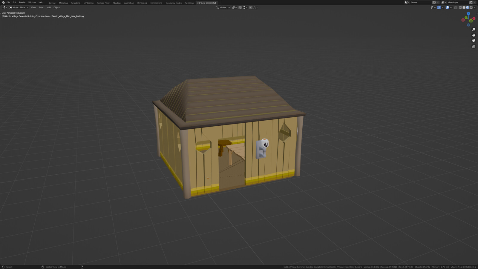 Goblin Village Building - Man hole

