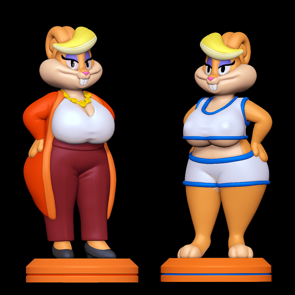 Artstation Patricia Bunny Two Outfits The Looney Tunes Show 3d Print Models