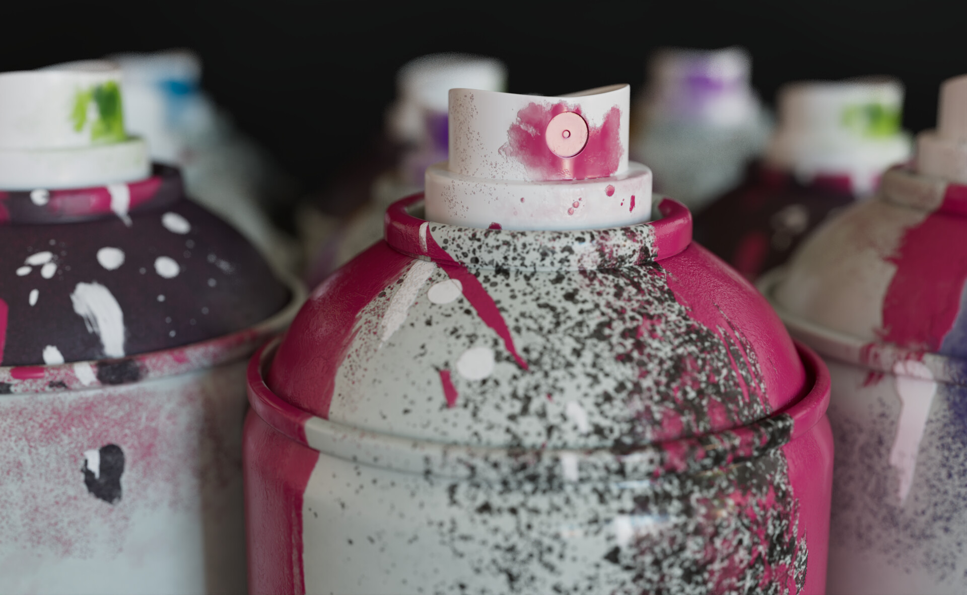 ArtStation Painted Spray cans