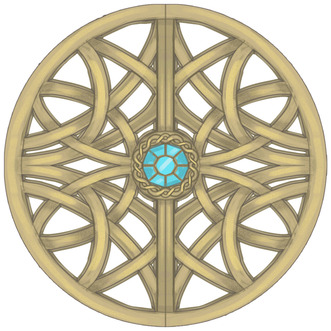 A 2D version of the braided pattern I made for the puzzle panels.