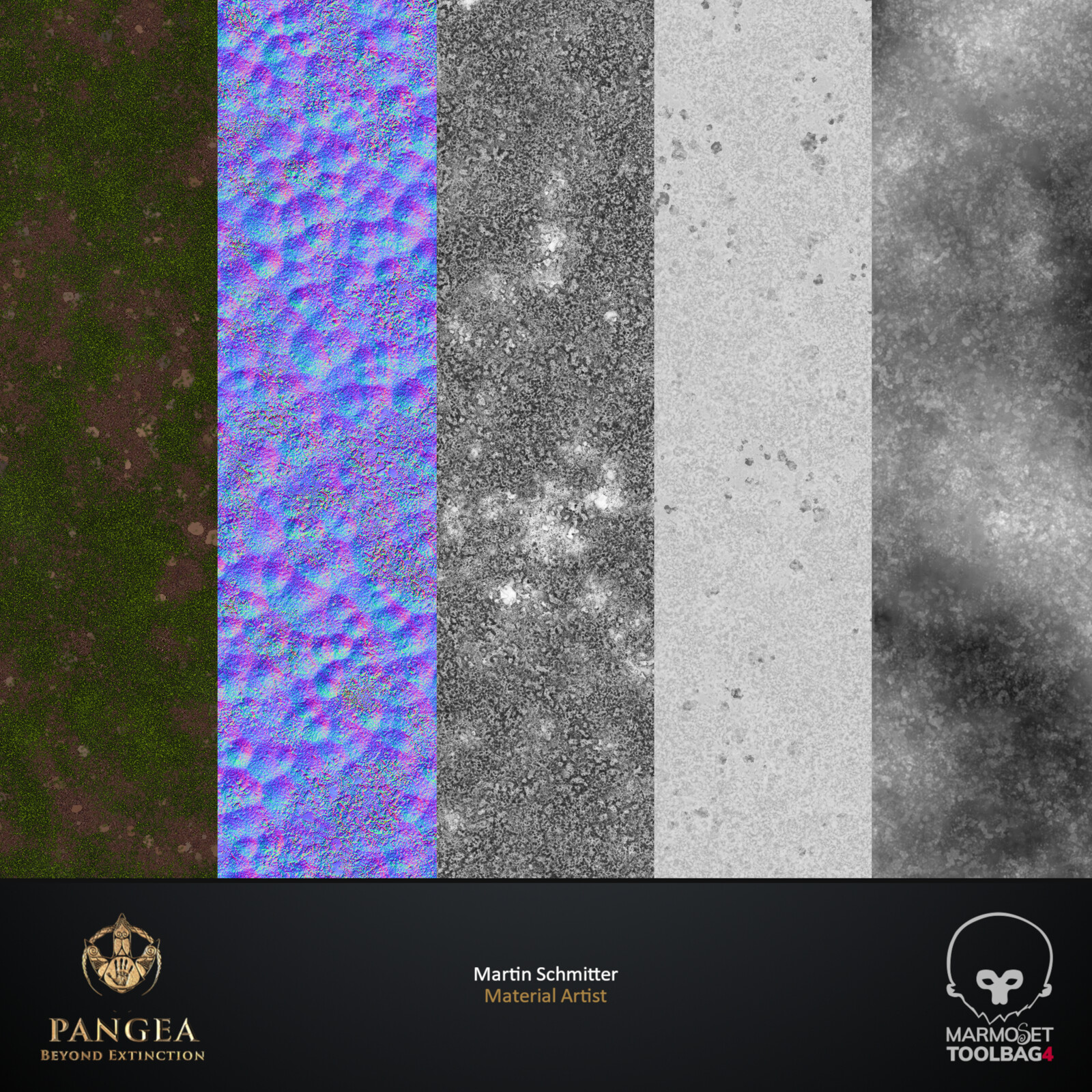 Basecolor, Normal, AO, Roughness, Displacement