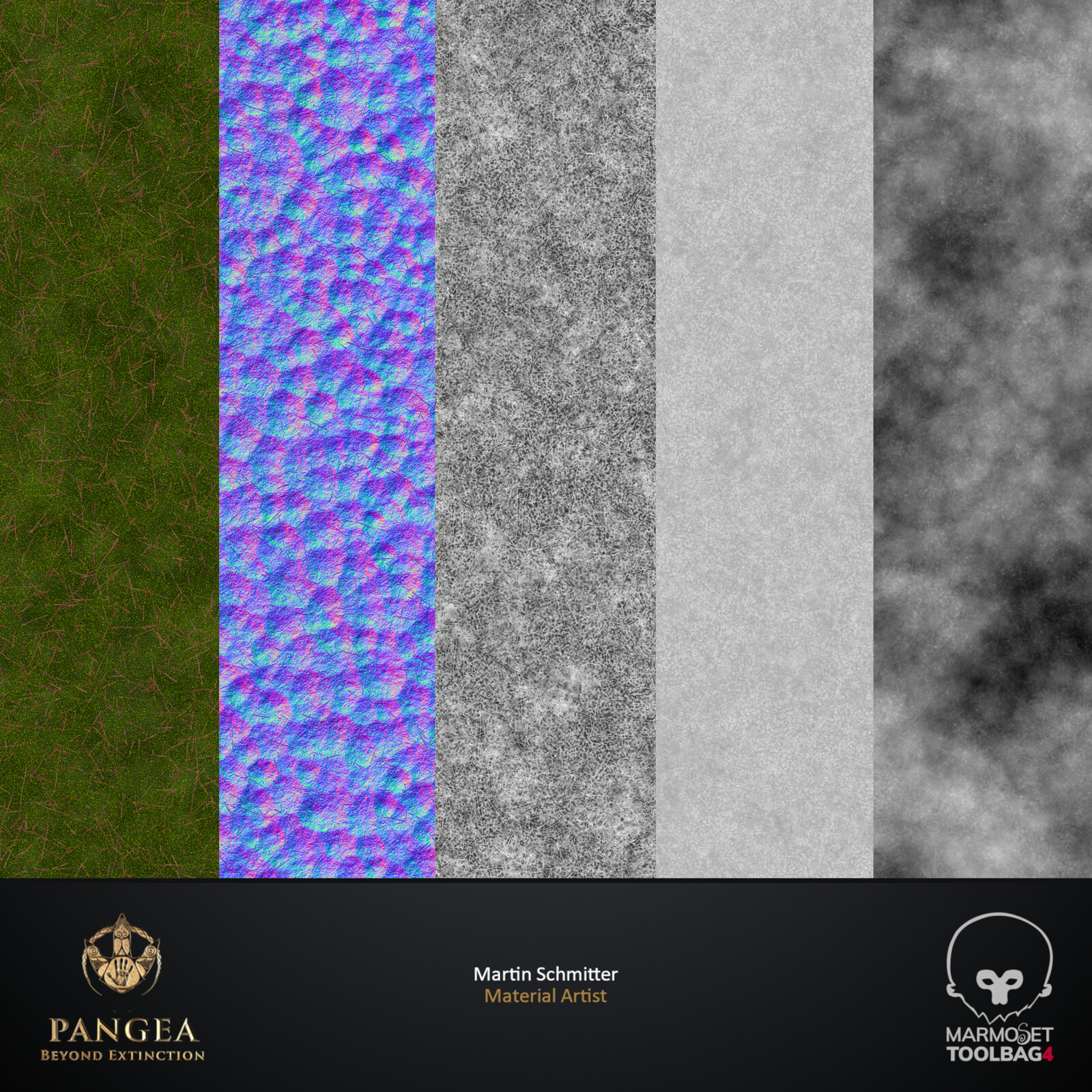 Basecolor, Normal, AO, Roughness, Displacement