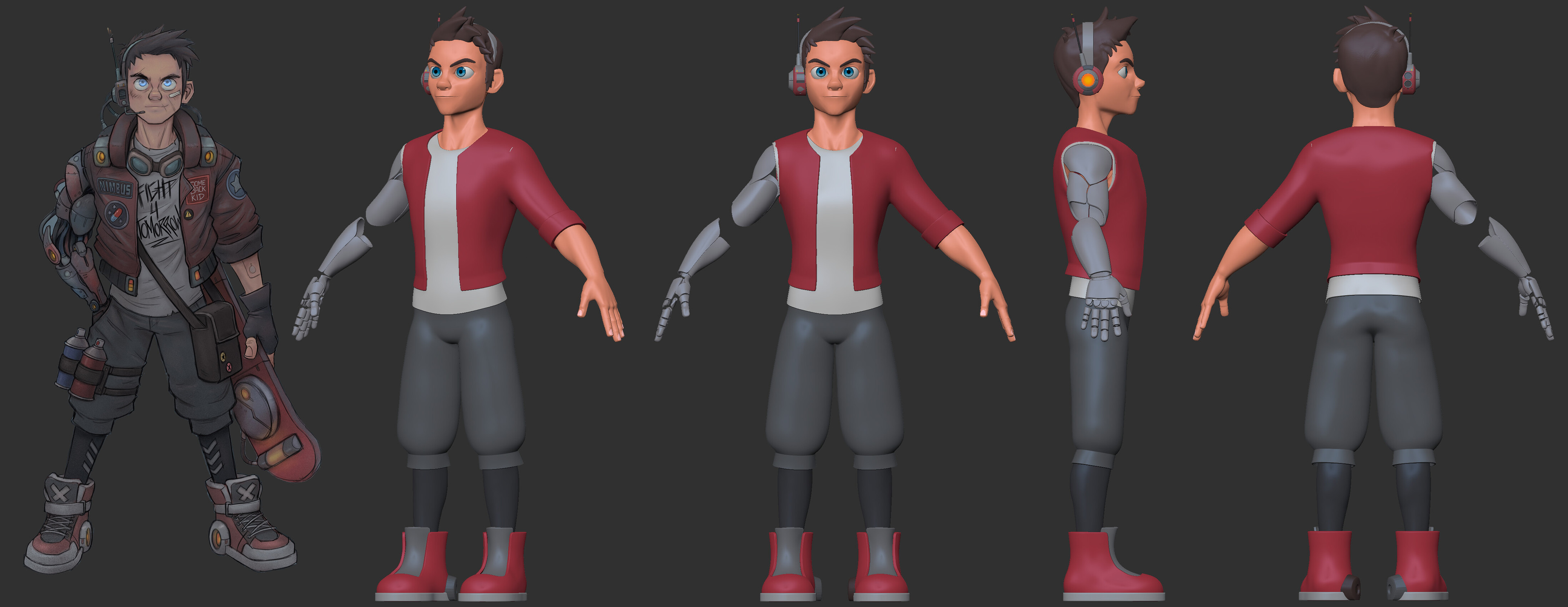 High resolution body and head with clothing blocked out. 