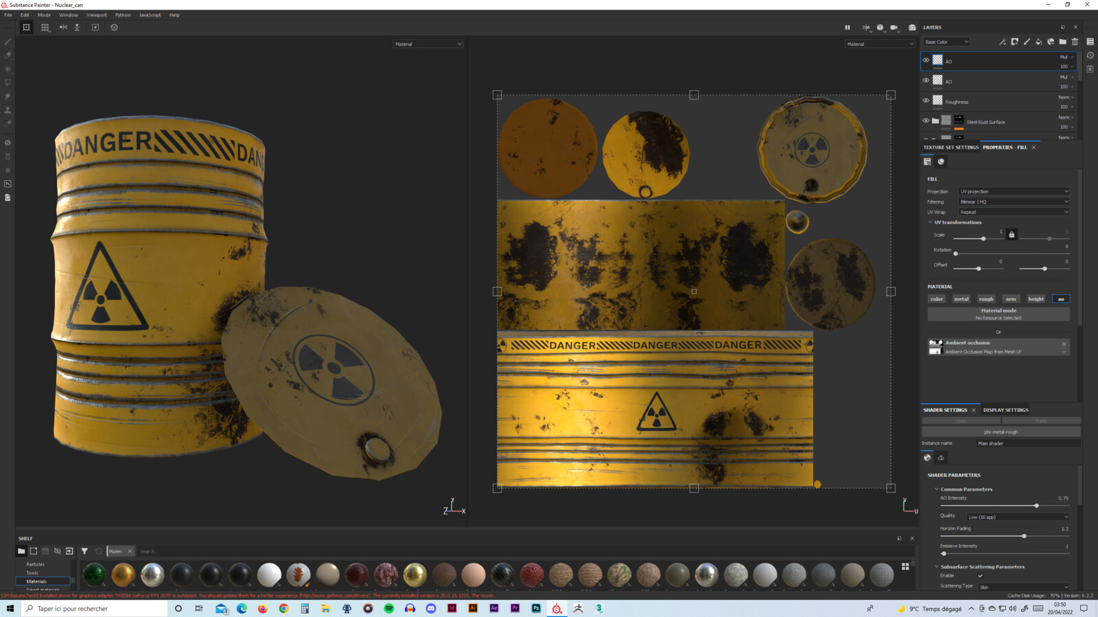 SUBSTANCE PAINTER NUCLEAR CAN TEXTURING