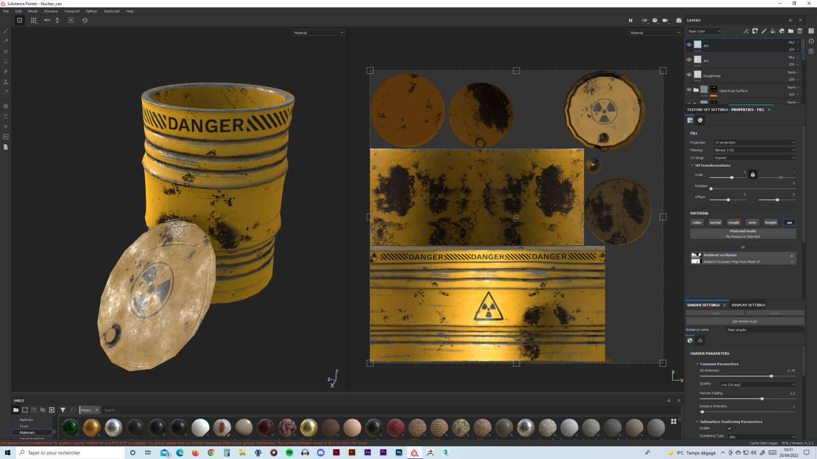 SUBSTANCE PAINTER NUCLEAR CAN TEXTURING 2