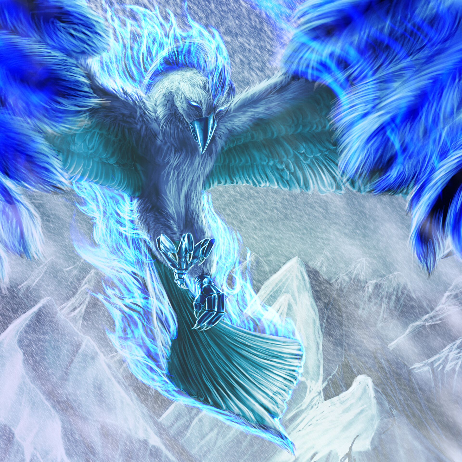 Ледяное крыло купить. Божественный Феникс Анивия. Ледяной Феникс Анивия. Фамильяр голубой Грифон.