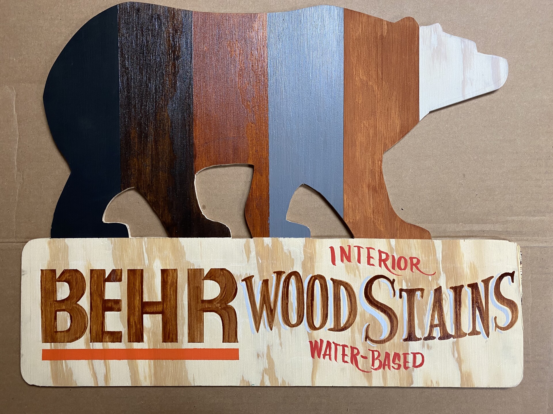 ArtStation Promo display for Behr Paint, 20”x24” cutout plywood