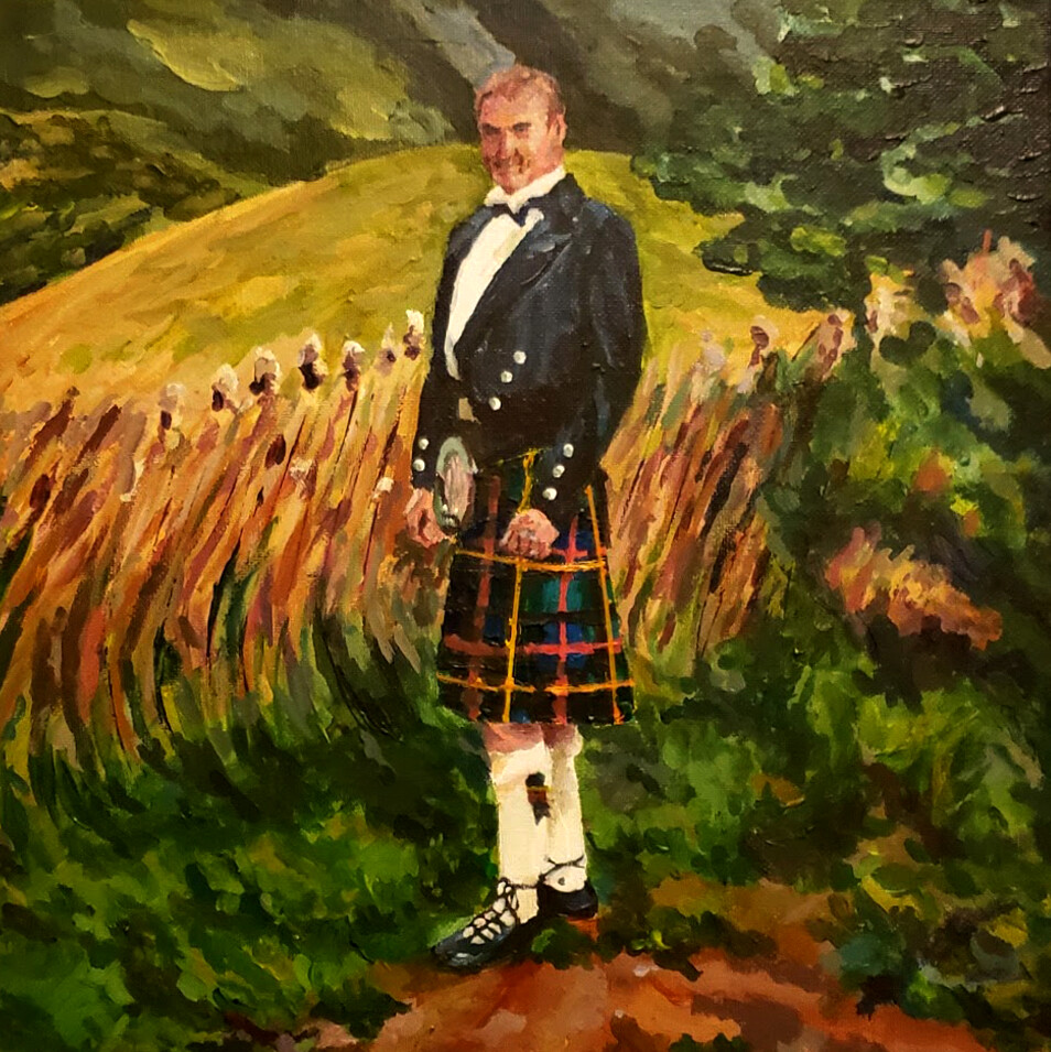 Portrait of Bill, Acrylic on Canvas, 2021
