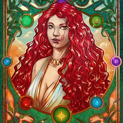 Magical kaleidoscope priestess