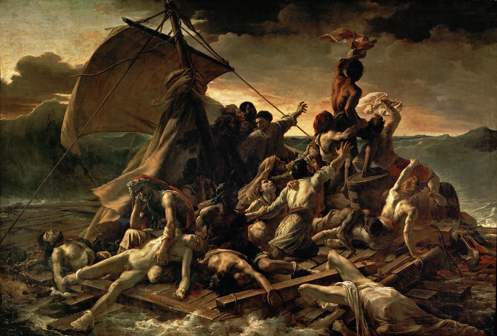 Still using some of Gericault and Orientalists paintings for bodies and colo approach.