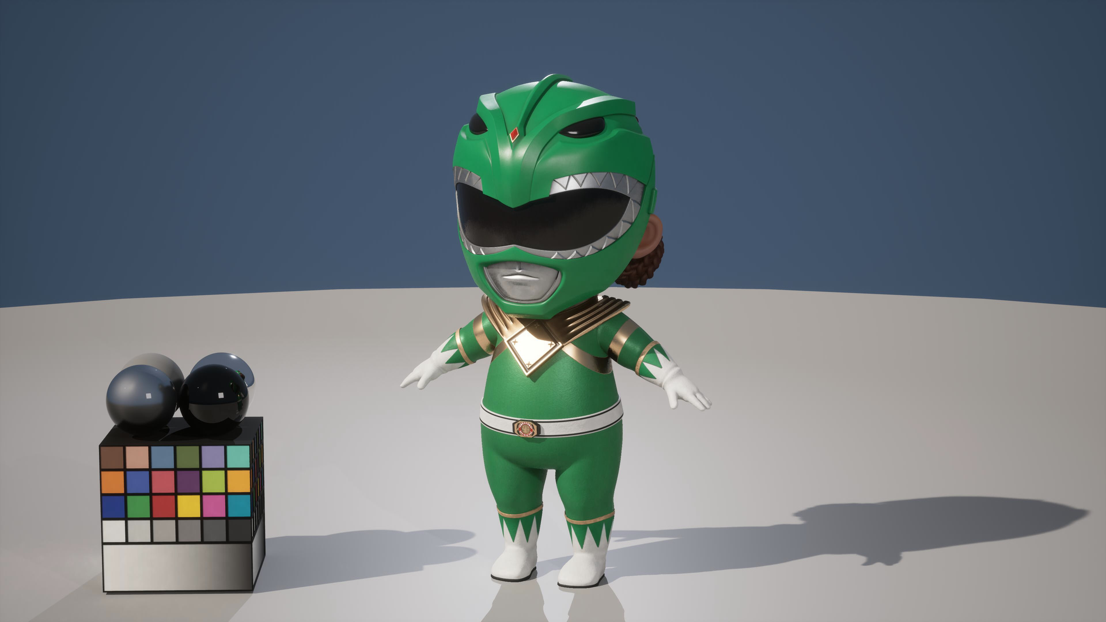 Tilly - Green Power Ranger Outfit Turnaround 