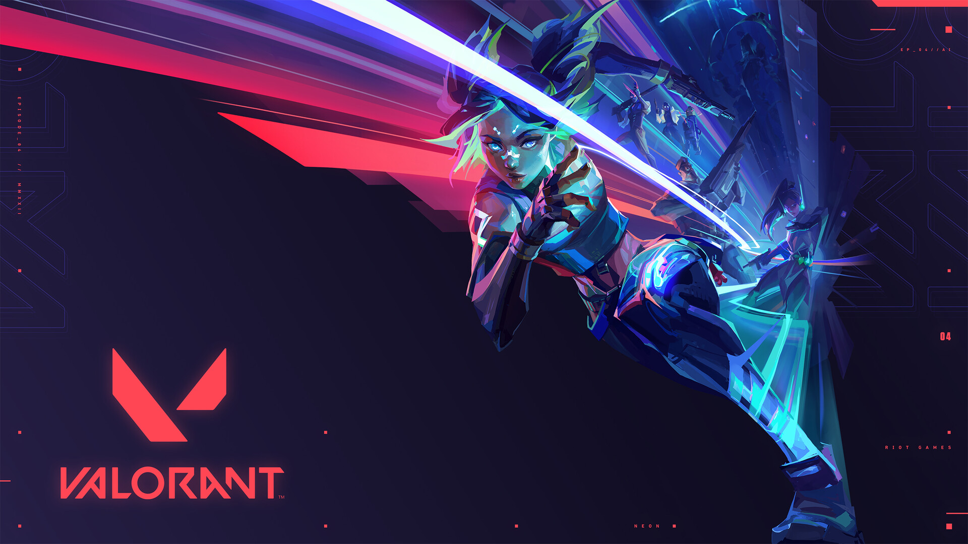 VALORANT agent key art. Neon & Ep.4 key art & Neon