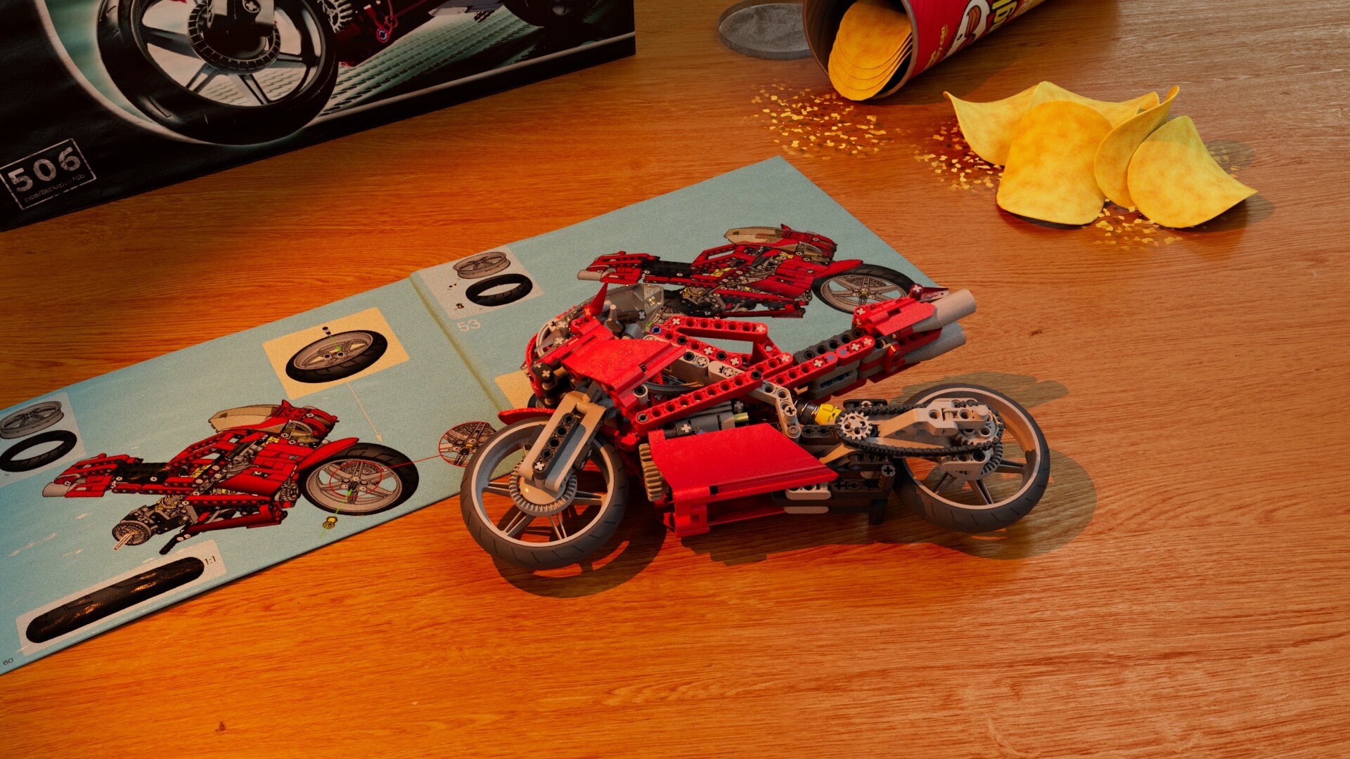 LEGO TECHNIC 8420 Street Bike Motorcycle Motorbike - Complete w