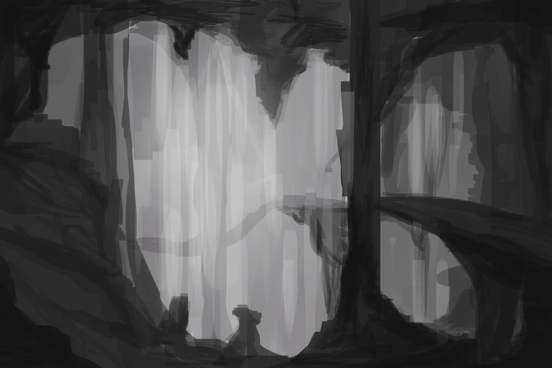 ArtStation Grayscale painting