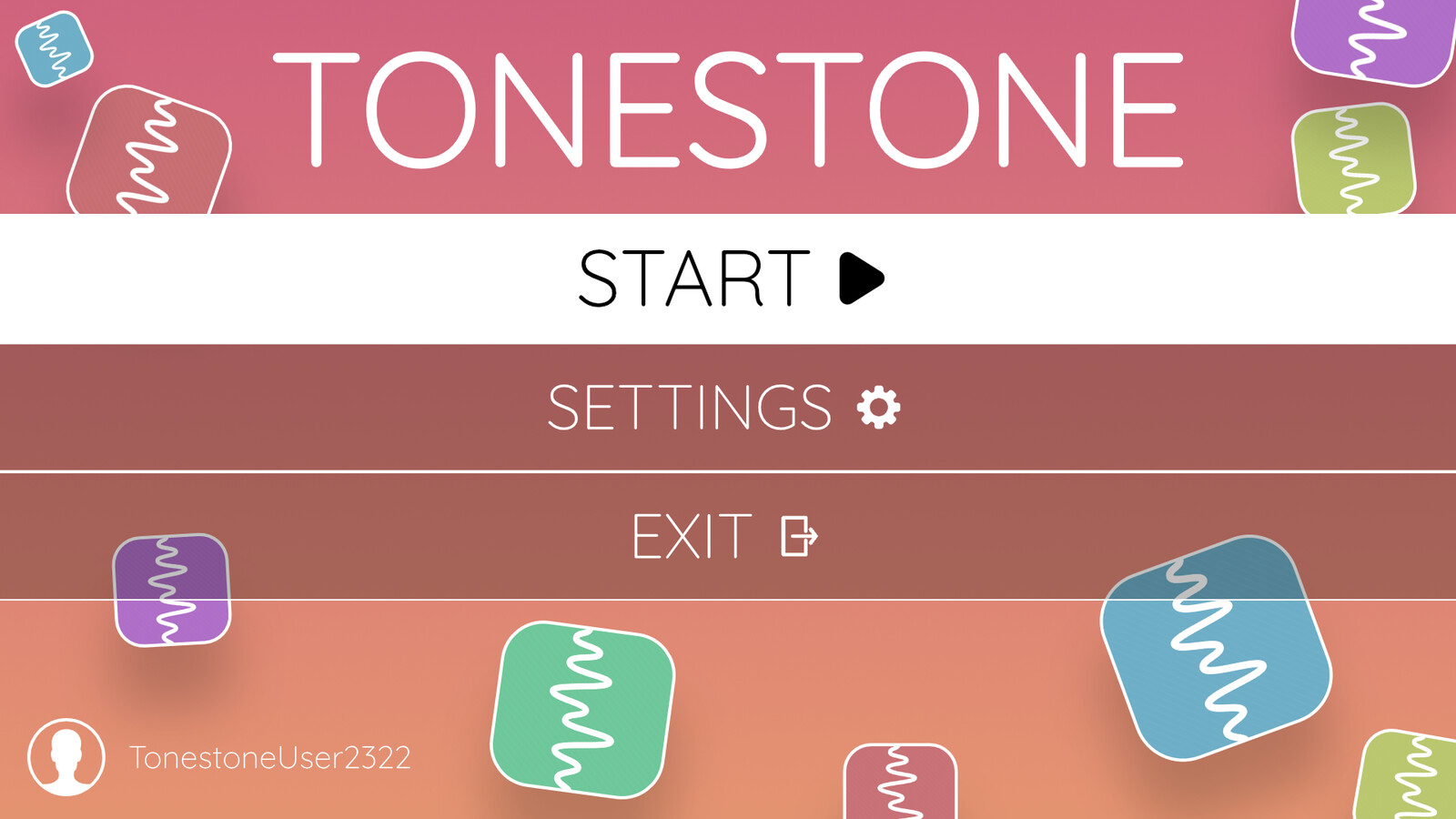 (1) Mockup of V2's start screen. 