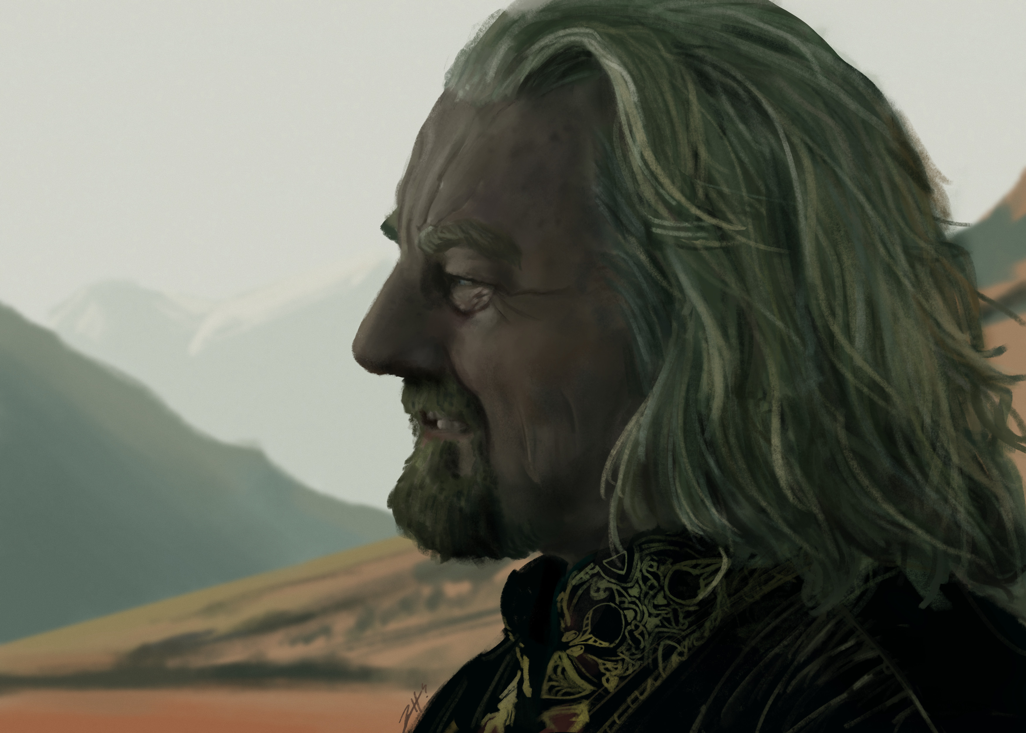 Theoden Film Study Painting