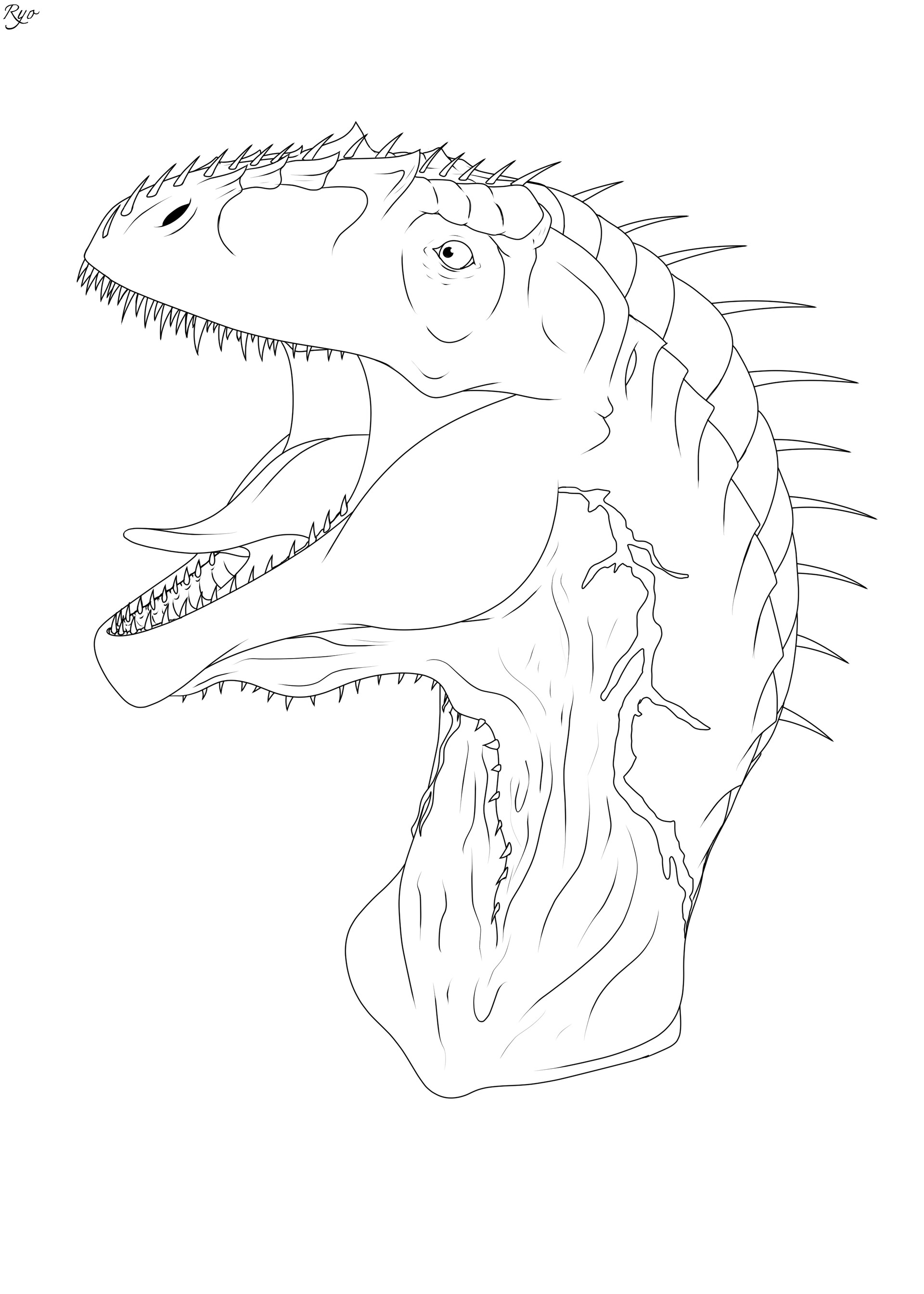 Realistic Giganotosaurus Coloring Pages