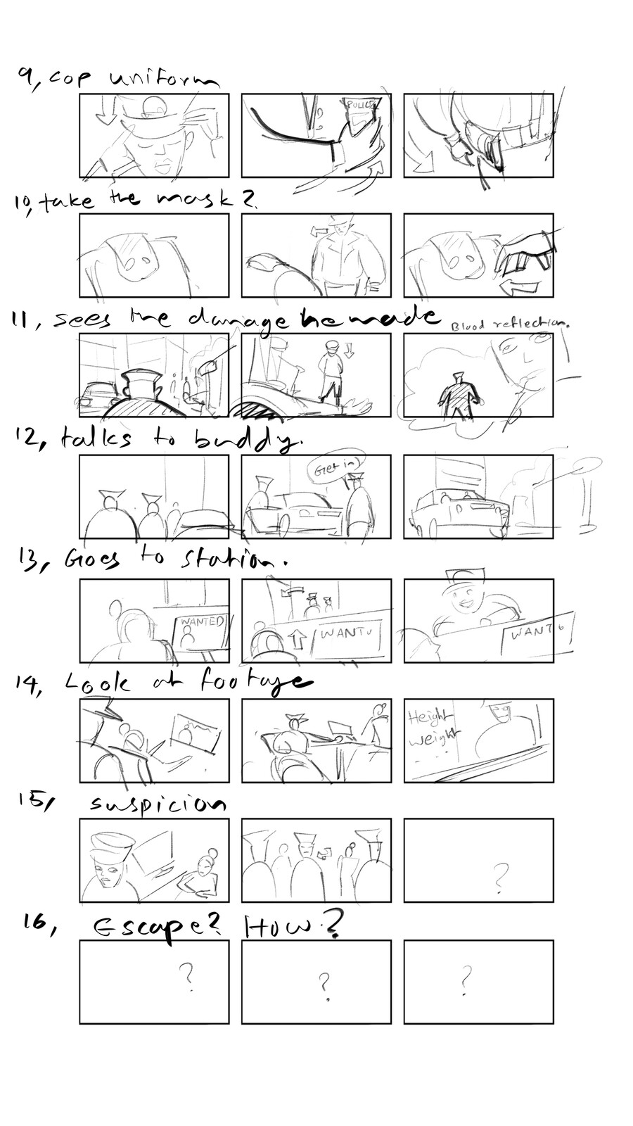 early rough sketches
