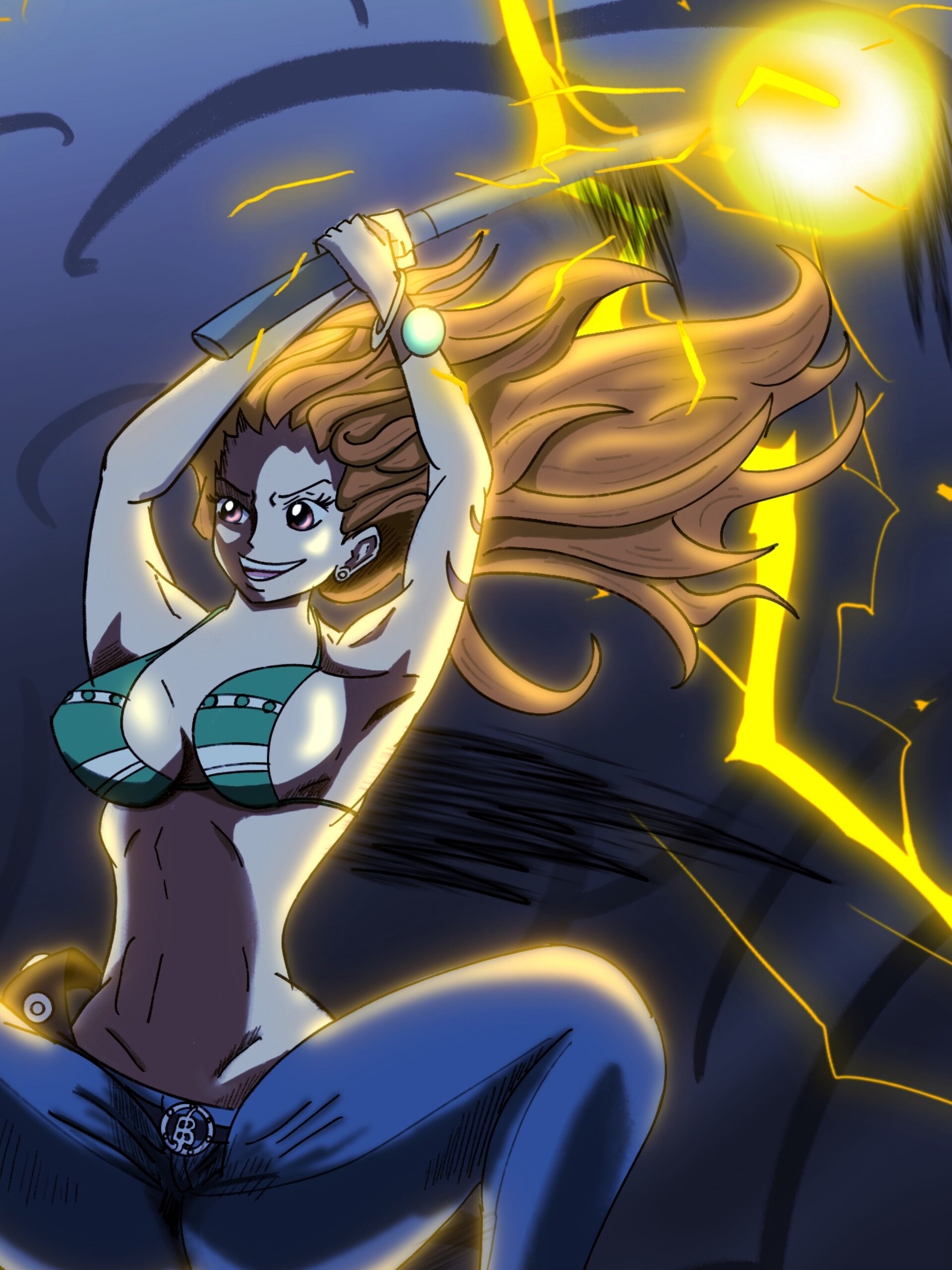 Artstation Thunderbolt Tempo Nami Fanart