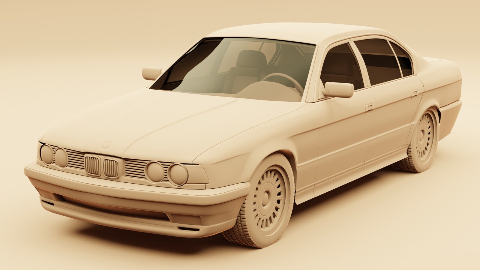 Bmw E34- clays render